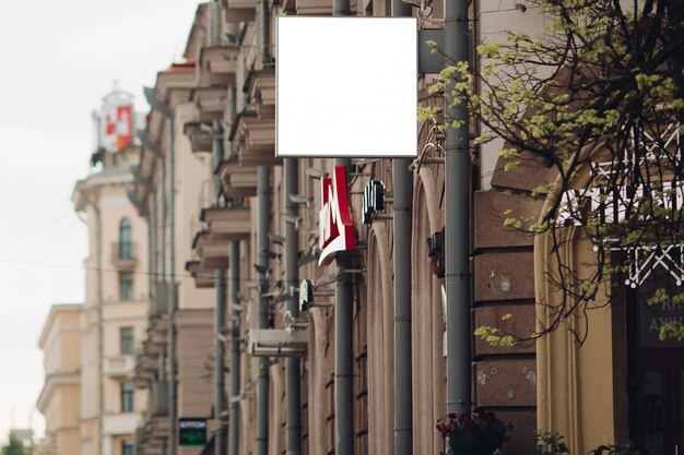 A large billboard on the street