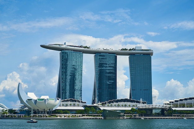 Large buildings connected by the roof