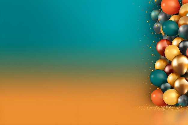 Free photo large copy space of balloons decor banner