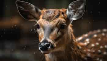 Free photo large mammal with spotted fur in snow generated by ai