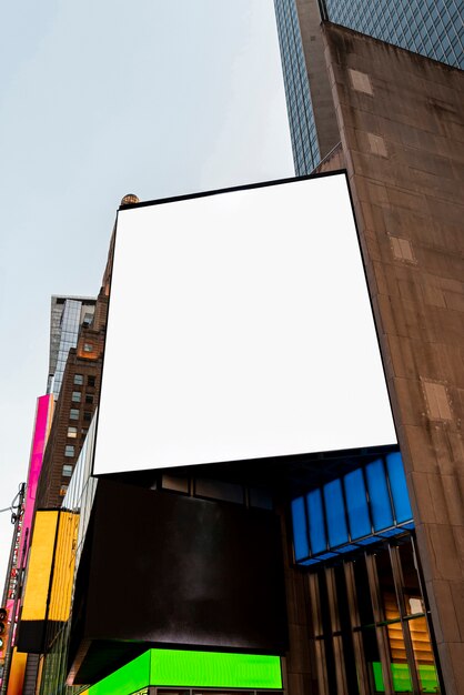 Large mock-up billboard on a building