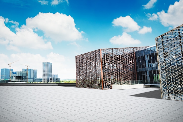 Free Photo large modern office building
