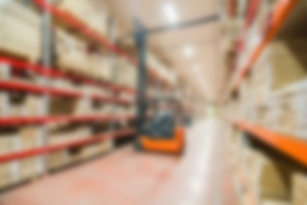 Large modern warehouse theme blur background