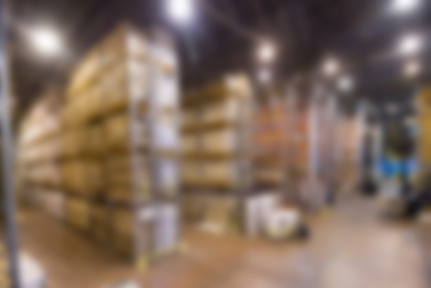 Large modern warehouse theme blur background