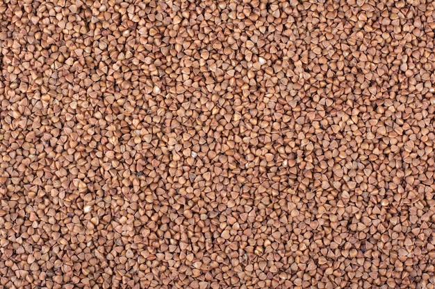 Large pile of dried buckwheat groats