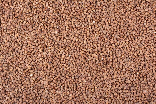 Large pile of dried buckwheat groats