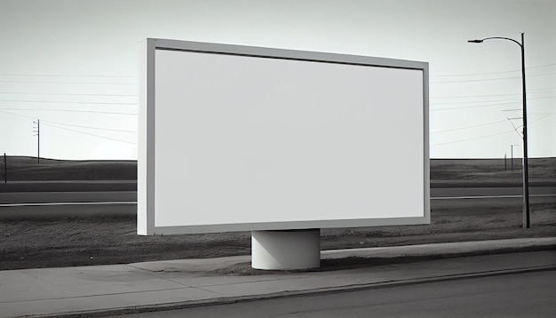 Large roadside billboard frame with empty copy space generated by AI