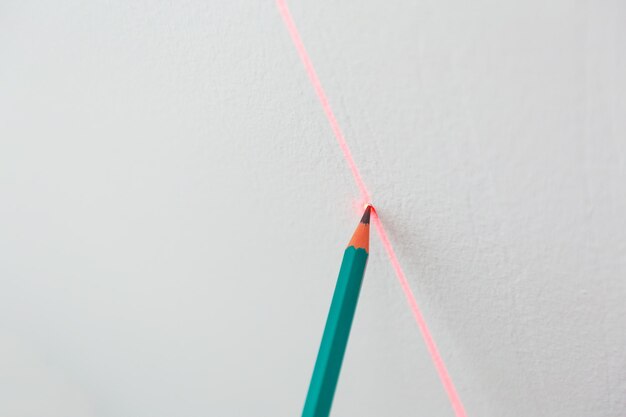 Laser level and lines on the wall