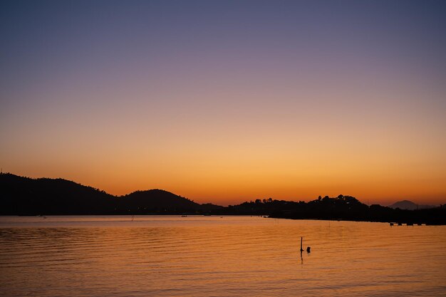 Late evening over a bay in the mediterranean sea background or wallpaper idea for vacation advertising