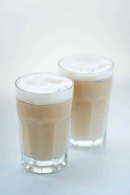 Free photo latte on white