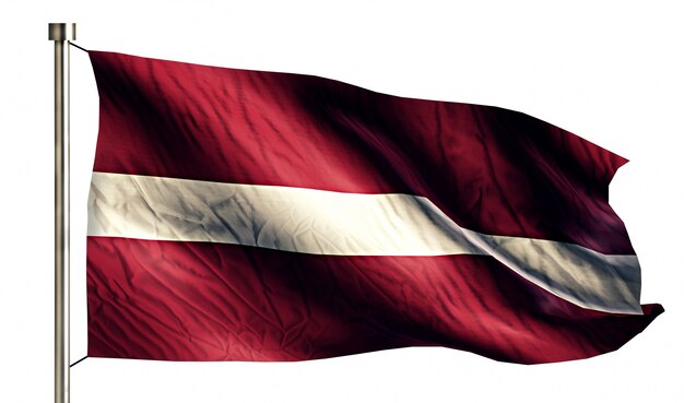 Latvia National Flag Isolated 3D White Background