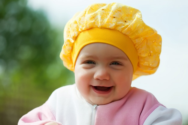 Free photo laughing little girl