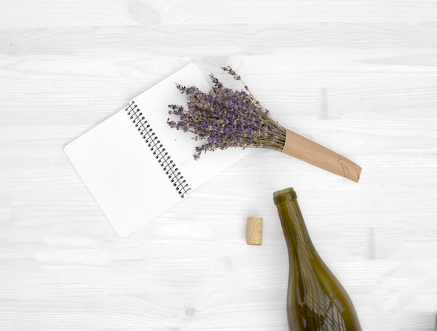 lavender and bottle