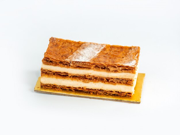 Layered french pastry with cream