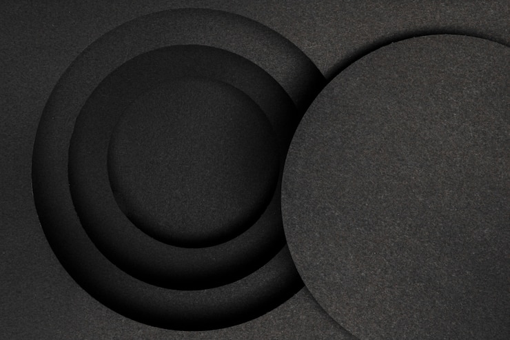 Free Photo layers of circular black background