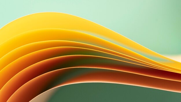 Layers of yellow colored papers