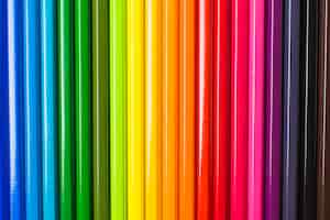 Free photo layout of pencils in lgbt colors