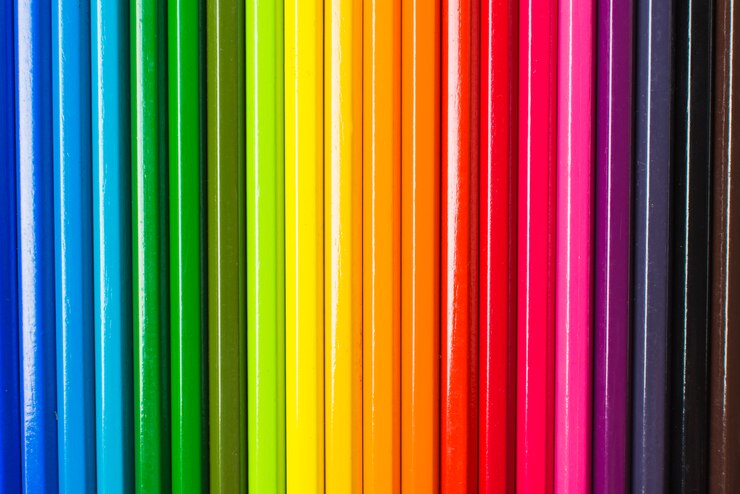 Free Photo layout of pencils in lgbt colors