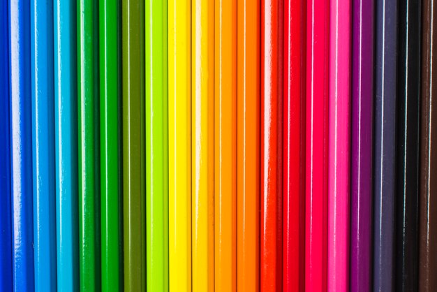 Layout of pencils in LGBT colors