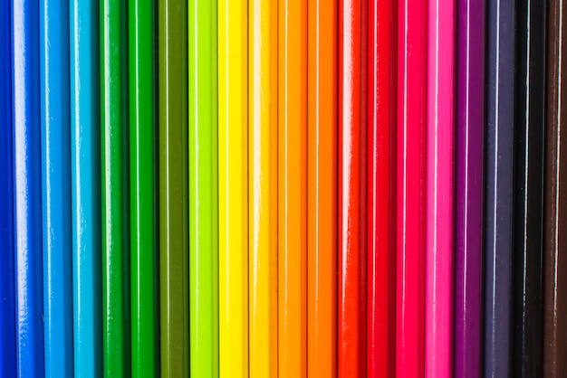 Layout of pencils in LGBT colors