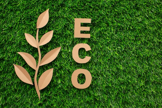 Leaf and eco word