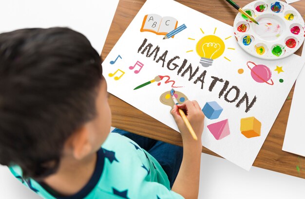 楽しい子供時代の想像力教育を学ぶ