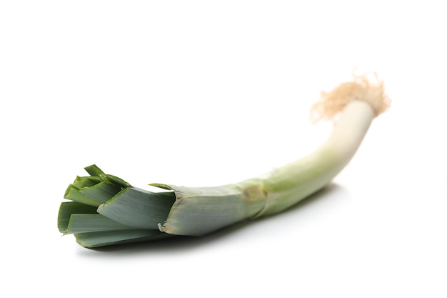 Free photo leek on a white surface