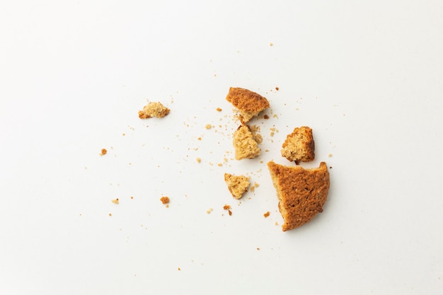 Leftover food waste crumbs