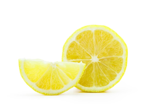 白で隔離レモン