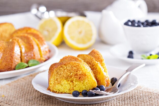 Lemon marble bundt cake