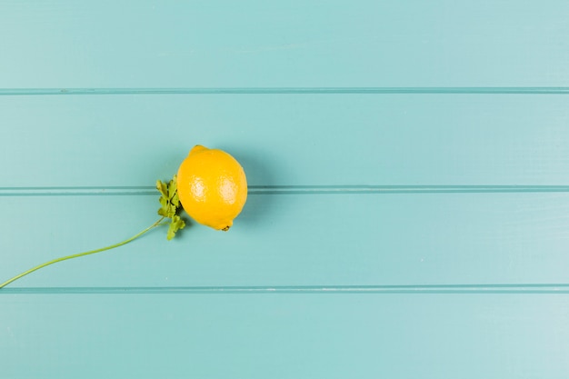 Lemon on wooden background