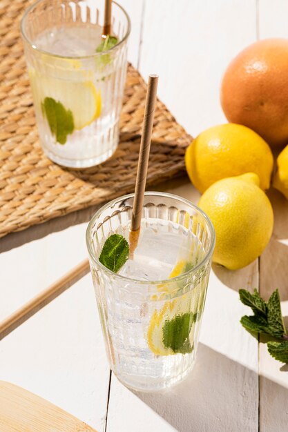 Lemonade on table