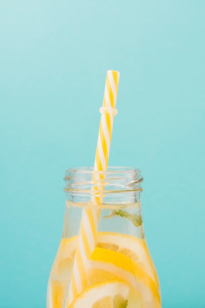 Free photo lemonade with straw