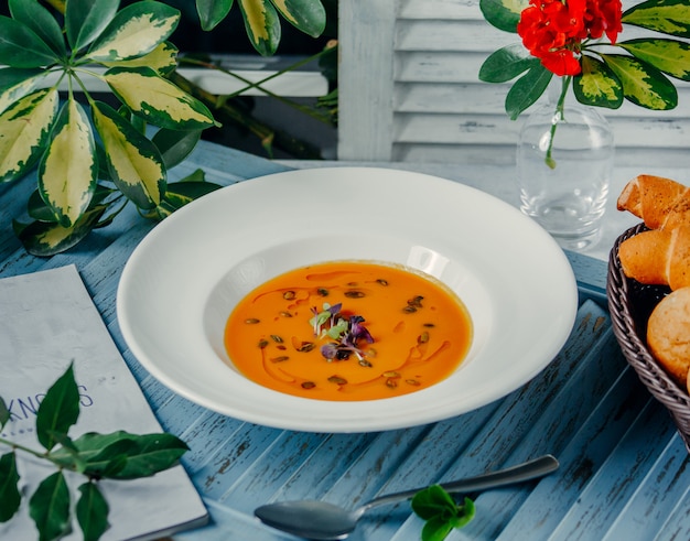 lentil soup on the table 