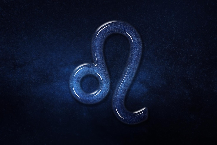 Free Photo leo zodiac sign, blue sky, horoscope astrology background, leo, blue horoscope