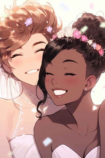 Lesbian couple getting married