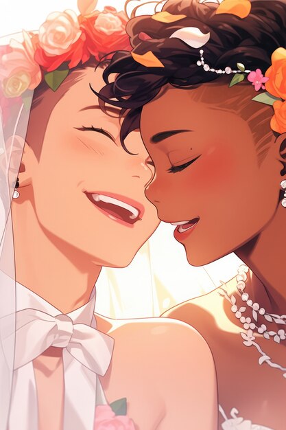 Lesbian couple getting married