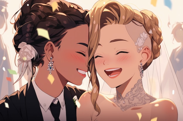 Lesbian couple getting married