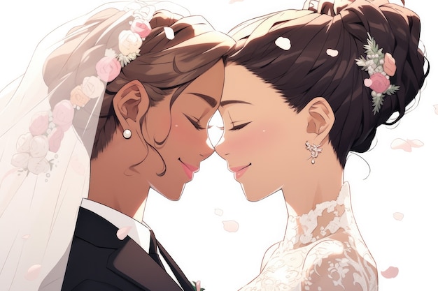 Lesbian couple getting married