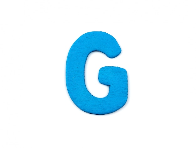 Letter g made of wood