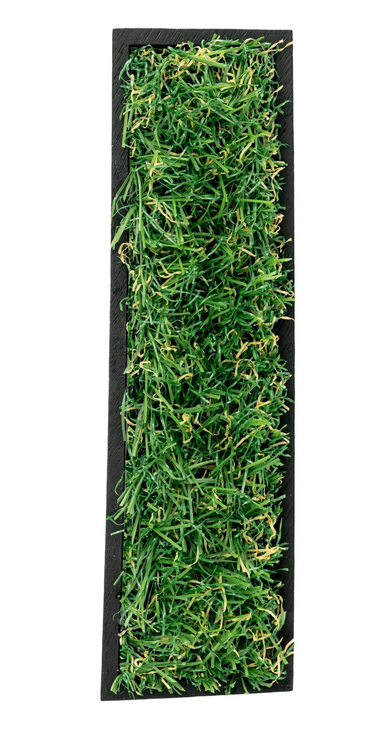 Free Photo letter i made of green grass isolated on white