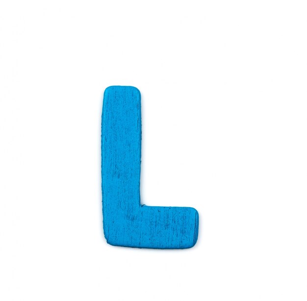 Letter l in blue color