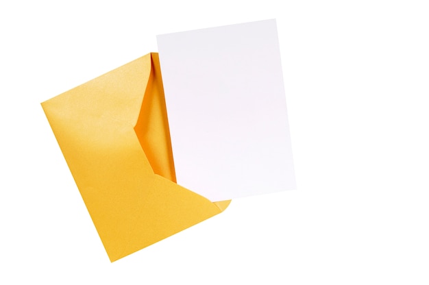 黄色の封筒とレター