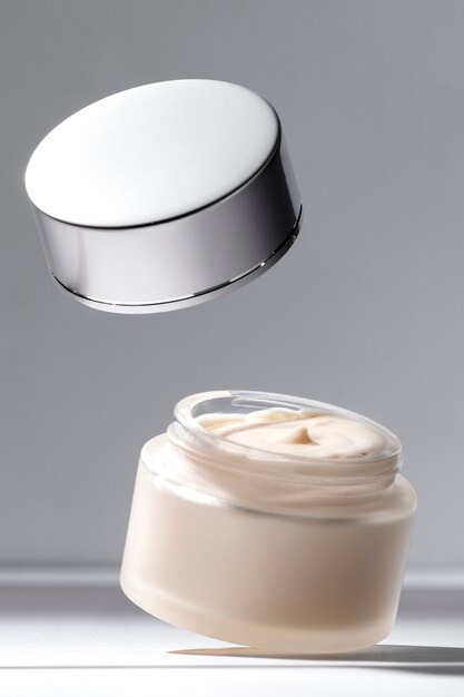 Levitating cosmetic cream display