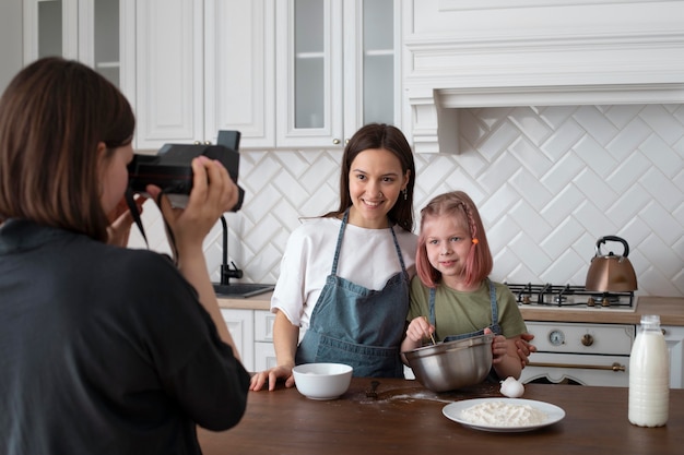 Lgbt couple spending time together with their daughter