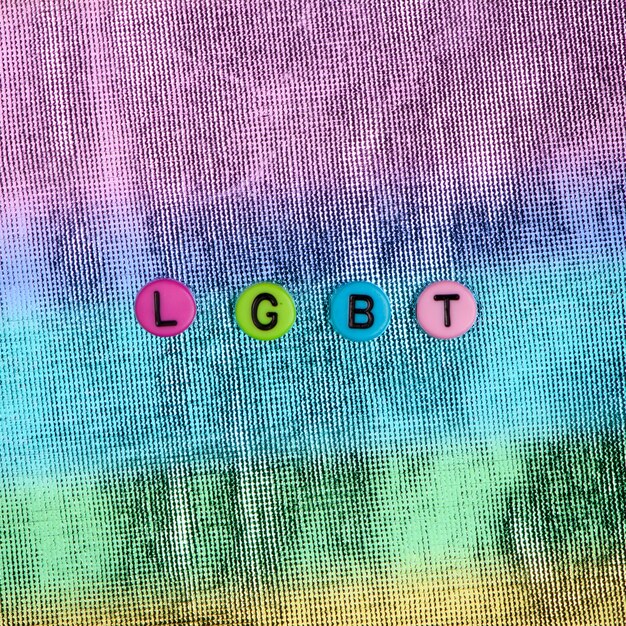 カラフルなレタリングLGBTワードビーズ