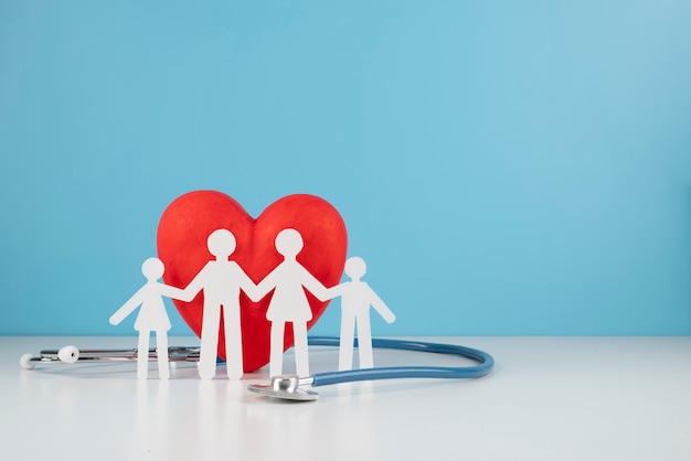 Free Photo life insurance concept with stethoscope