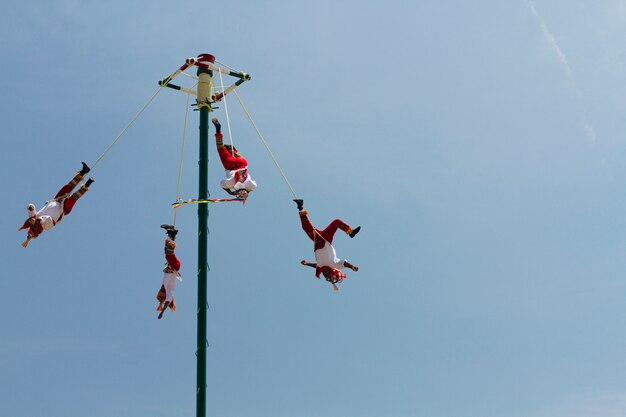 Life in mexico landscape with people doing tricks