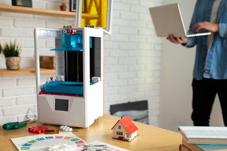 Free Photo lifestyle of designer using a 3d printer