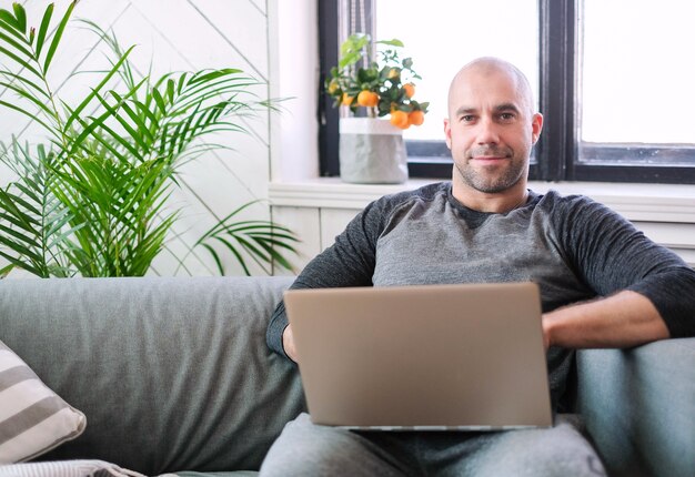 Lifestyle. Handsome man at home